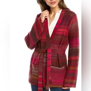 Trina Turk Bosworth Tie Waist Wool Blend Cardigan Sweater size xs